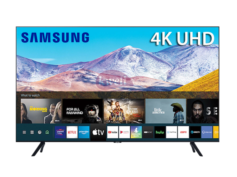 Samsung 50 inch 4K Smart TV 50AU8000; Crystal UHD TV, Apps by Tizen™, Free-to-air, HDR, Bluetooth, WiFi, Mirroring, Google Assistant, USB, HDMI, AV 4K UHD Smart TV