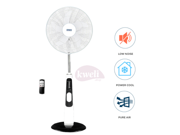 Solstar Rechargeable Stand Fan with Remote 18inch RFS-3008U-WH SS; Low Noise, Free Standing Fan Free-standing fans 3