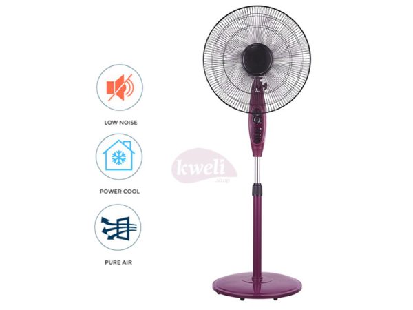 Solstar Stand Fan 16cm FS 1625U-PP SS; Low Noise, Free Standing Fan, Purple Free-standing fans 3