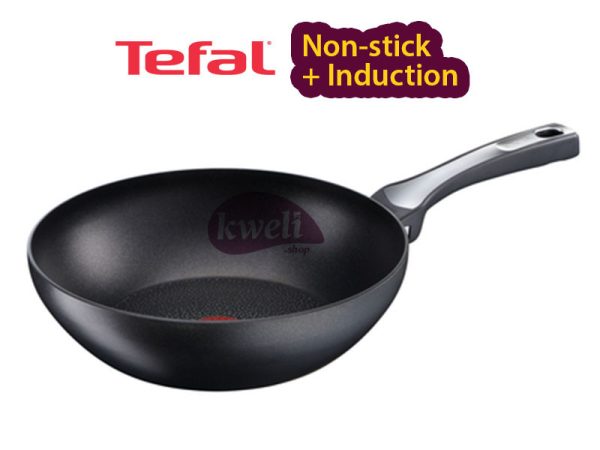 Tefal Expetise Wokpan 28cm C6201972, Extra Durable Black; Gas, Electric and Induction Wokpan Pots and Pans Fry pan 3