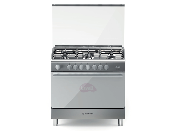 Ariston 5 Gas Cooker with Wide Gas Oven and Rotisserie BAM951EGSS, 90cm x 60cm Gas Cookers 3