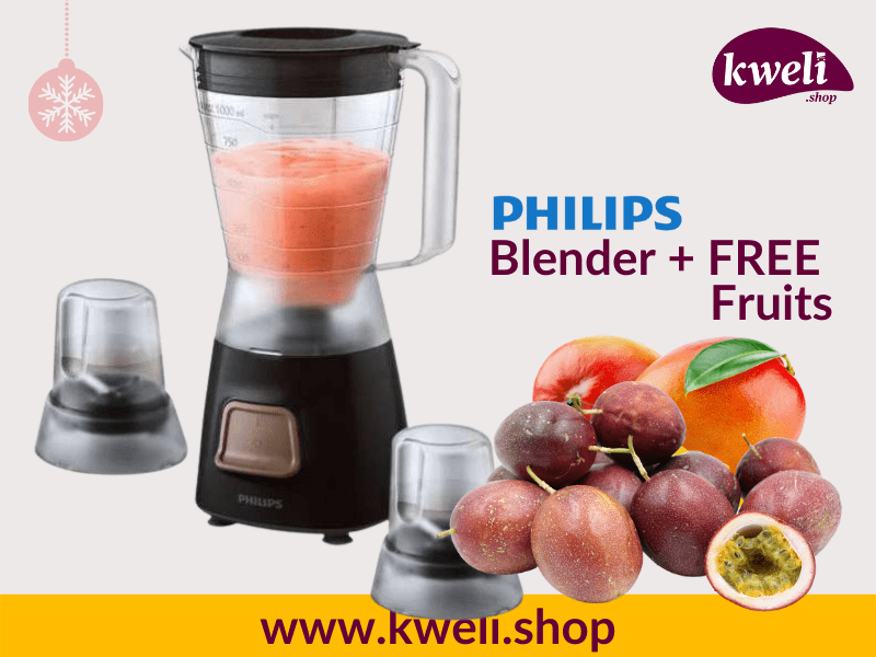 Philips Juice Blender with 2 Mills – HR2058, 1.25L, 450-watts with FREE Fruits Blenders Blenders 2