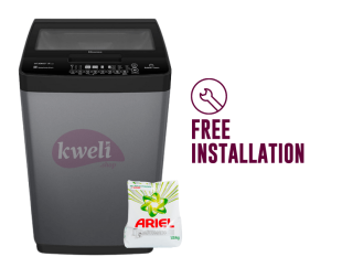 Hisense 8kg Top Load Washing Machine – WTJD802T, Plus Free Installation and Auto Detergent Top Load Washers Hisense Washing Machines in Uganda