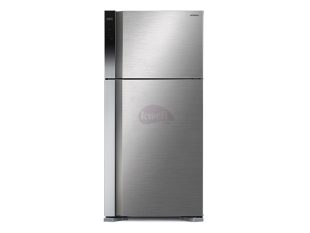 Hitachi 600-liter Double Door Refrigerator with Inverter Compressor, Brilliant Silver – RV750PUN7BSL – Frost Free Top Mount Freezer, Dual Fan Cooling Double Door Fridges