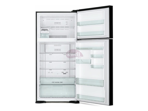 Hitachi 700-liter Refrigerator R-V800PUN7KBSL (Brilliant Silver) – Frost Free Top Mount Freezer,  Inverter Control Dual Fan Cooling, Touch Screen Control Double Door Fridges 4