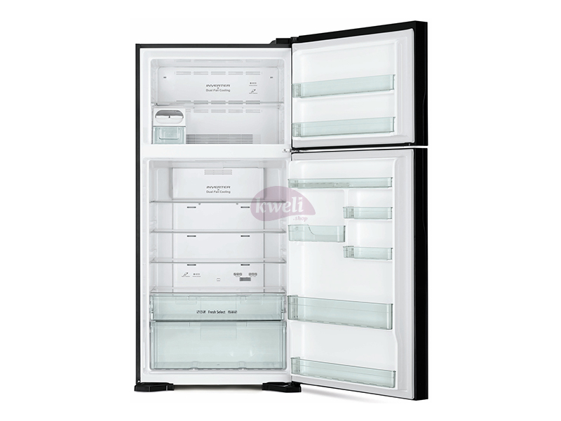 Hitachi 660-liter Refrigerator R-V800PUN7KBSL (Brilliant Silver) – Frost-free Top Mount Freezer,  Inverter Control Dual Fan Cooling, Touch Screen Control Double Door Fridges 4