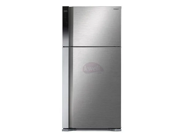 Hitachi 660-liter Refrigerator RV800PUN7KBSL (Brilliant Silver) - Frost-free Top Mount Freezer,  Inverter Control Dual Fan Cooling, Touch Screen Control