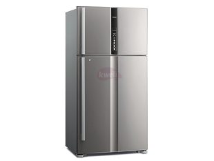 Hitachi 850-liter Refrigerator RV990PUN1KBSL – Double Door, Top Mount Frost Free Freezer, Dual Fan Cooling, Inverter Control, Touch Display – Brilliant Silver Double Door Fridges