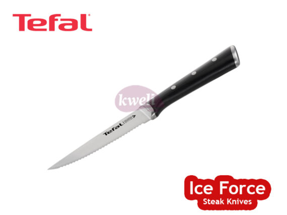 TEFAL Ice Force Set of 4 Stainless Steel Steak Knives – K232S414 Knives Kitchen Knives 4