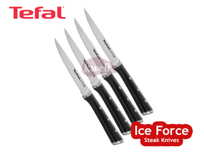 TEFAL Ice Force Set of 4 Stainless Steel Steak Knives – K232S414 Knives Kitchen Knives 2