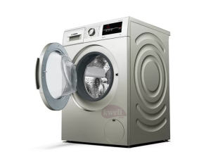 BOSCH 7kg Front Load Washing Machine WAJ2017SKE; Pre-Wash, VarioDrum, ActiveWater Plus, Reload (Add Items), 1000rpm, Silver inox Front Load Washers