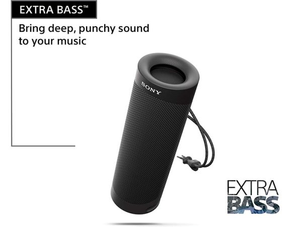 Sony EXTRA BASS Wireless Portable Speaker IP67 Waterproof BLUETOOTH and Built In Mic for Phone Calls, Black - SRS-XB23