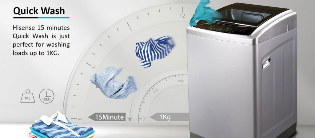 Hisense 17kg Top Load Washing Machine WT3T1723UT; Soft Closing Door, Auto Power off, Super Clean