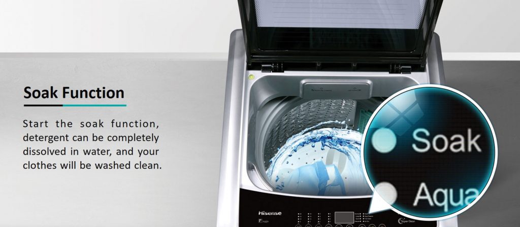 Hisense 16kg Top Load Washing Machine - WTQ1602T; Soft Closing Door, Auto Power off, Super Clean