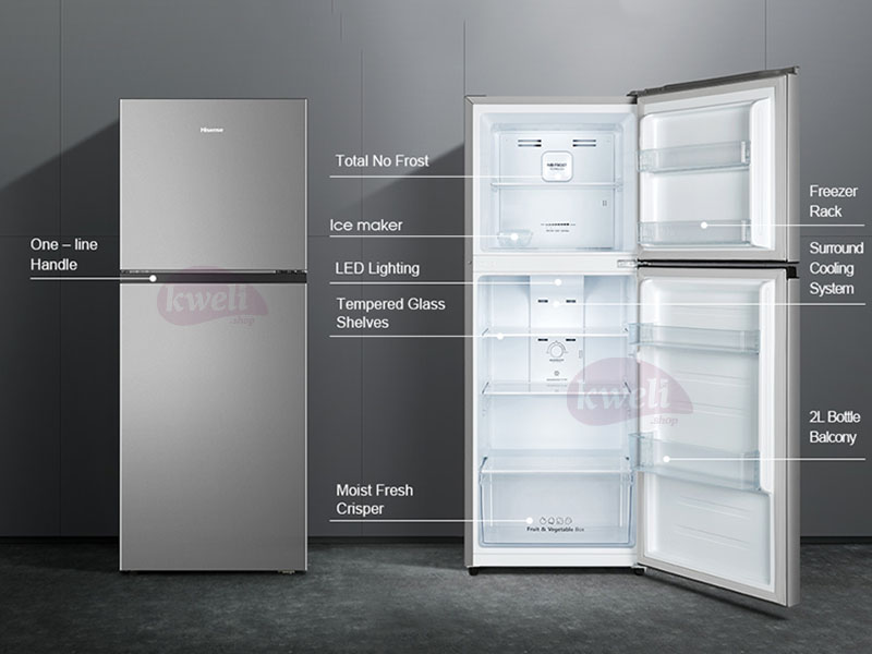 Hisense 266-liter Fridge, Frost-free Top Mount Freezer, Double Doors – RT266N4DGN Double Door Fridges Double door fridge 2