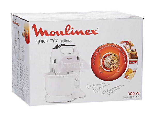 Moulinex Stand Mixer with 3.5-liter bowl – HM311127; Bowl Mixer, 300watts Cake Mixers Egg Mixer 3