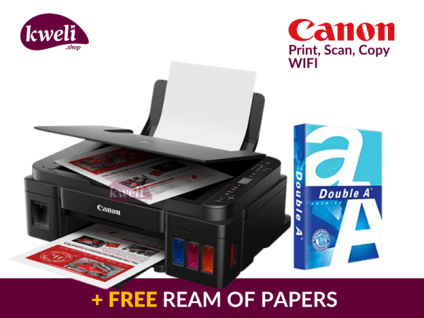 Canon High Yield Printer G3411; Colour Printer with Copy, Scan and WIFI– 12,000/7,000 pages Printers 3