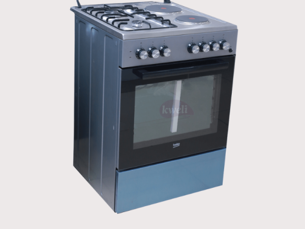 BEKO Cooker 60cm FSST64110GS, 2 Gas + 2 Hotplates with Fan Assisted Electric Oven & Grill, Gas Safety (Flame Failure); Automatic Gas Cut-off Cookers 3