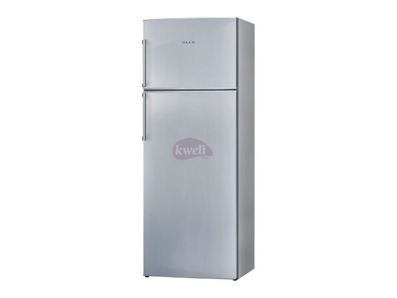 Bosch 460 liter Refrigerator with Top Freezer Serie 4 Free standing fridge freezer with freezer at top Inox look closed -