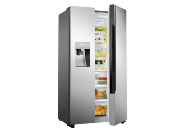 Hisense 670-liter Side-by-side Refrigerator with Dispenser RC-67WS4SB1 - Silver, Side By Side Refrigerator, Total No Frost