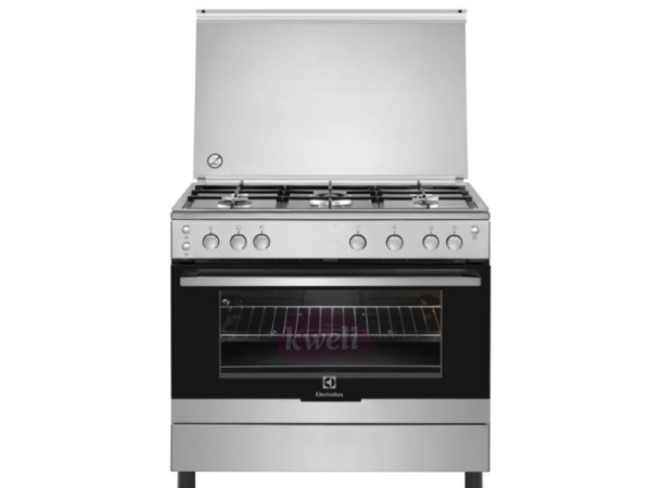 Electrolux 90cm Gas Cooker with Gas Oven EKG9000G9X - 5 Gas Burners, Grill, Rotiserrie, Automatic gas cut-off