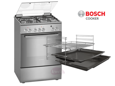 Bosch Cooker HXA158F50S – 60cm Cooker with 3 Gas + 1 Electric Hot Plate, Multifunction Electric Oven, Stainless Steel Electric Ovens 7