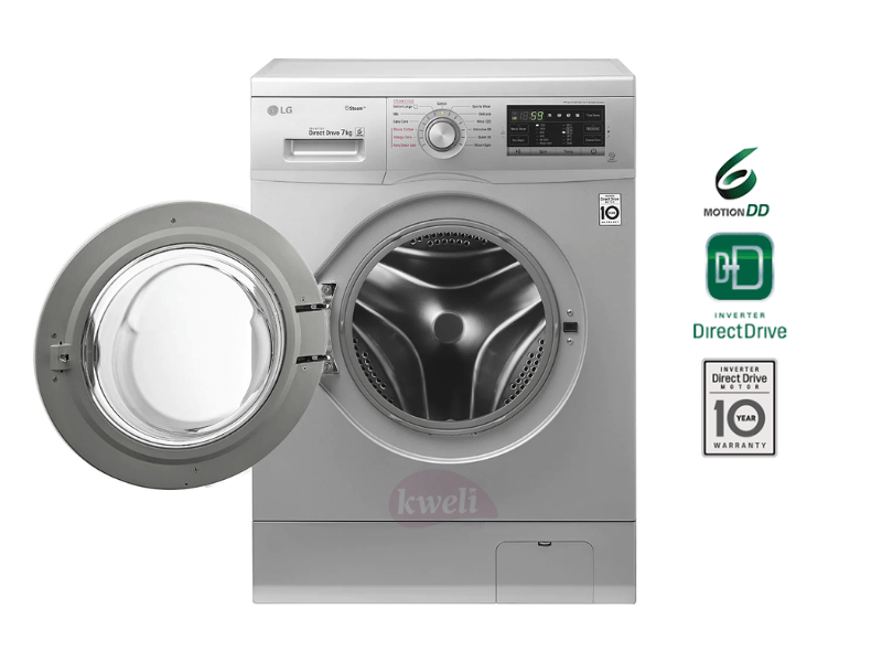 LG 7kg Front Load Washing Machine FH2J3QDNG5P; 1200 rpm, Steam Option, 6 Motion Inverter Direct Drive, Front Load Washing Machines 4