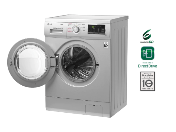 LG 7kg Front Load Washing Machine FH2J3QDNG5P; 1200 rpm, Steam Option, 6 Motion Inverter Direct Drive, Front Load Washers 3