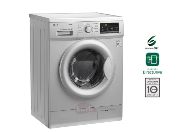 LG 8kg Front Load Washing Machine F4R3TYG6P; 1400 rpm, Steam Option, 6 Motion Inverter Direct Drive Front Load Washers 5