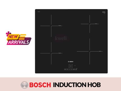 Bosch Electric Induction Hob PUE611BF1B; PowerBoost, TouchSelect heat control, 1.4kw – 2.2kw power Built-in Hobs 4