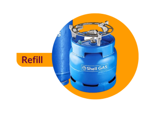 Shell Gas 6kg Refill; 6kg Gas Refill, Installation LPG Cooking Gas