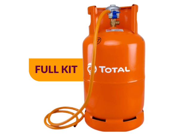 Total Gas 12kg Full Kit; Cylinder, Gas, Regulator, Installation