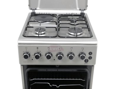 IQRA 50x60cm Cooker IQ-FC2011-SS; 3 Gas Burners + 1 Electric Plate with Electric Oven and Grill, Oven Timer Combo Cookers 6