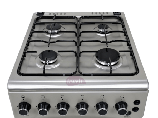 IQRA 50x60cm Gas Cooker IQ-C2001-SS; 4 Gas Burners with Gas Oven and Gas Grill Gas Cookers 4