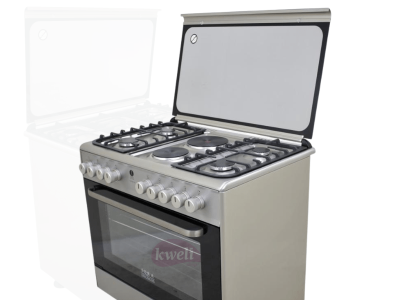 IQRA 90cm Cooker FC9221-SS; 4 Gas + 2 Electric, Electric Oven, Turbo Fan, Cast Iron Pan Support Combo Cookers 5