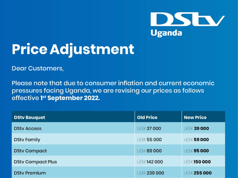 New DSTV Subscription Fees Uganda