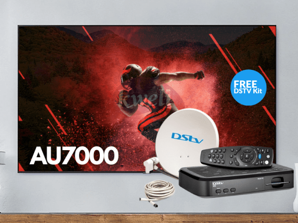 Samsung 55 inch Smart TV UA55AU7000 with Full DStv Kit ; 4K UHD, Bluetooth, Phone Mirror with Tap-View, Free-to-Air, Bluetooth 4K UHD Smart TVs 3