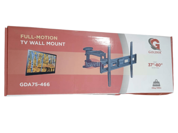 Golder Full Motion TV Wall Mount GDA75-466; 37″ – 80″, Full Motion TV Wall Brackers Accessories 5