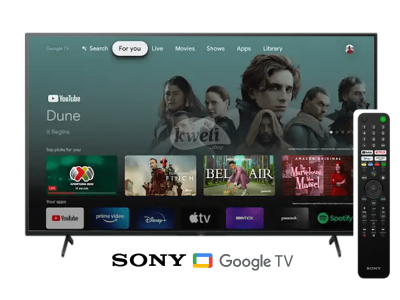 Sony 75 inch 4K Android Smart Google TV KD75X80J; Remote with Voice Control 4K UHD Smart TVs 4
