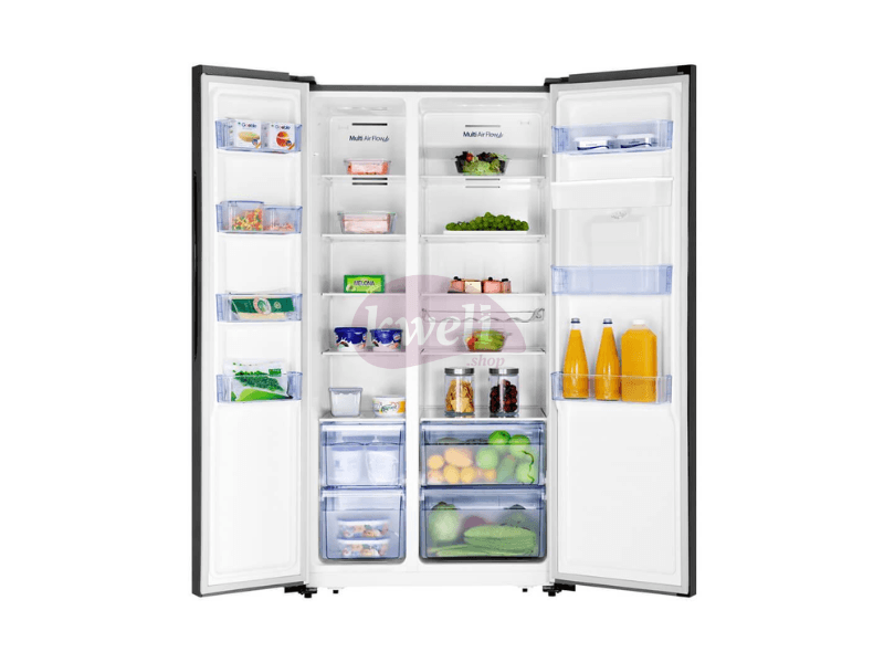 Hisense 670-liter Side-by-side Refrigerator with Dispenser H670SMIA-WD – Black, Glass Door, Auto Defrost Hisense Fridges 4