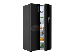 Hisense 670-liter Side-by-side Refrigerator with Dispenser H670SMIA-WD – Black, Side By Side Refrigerator, Auto Defrost, Glass Door Refrigerators