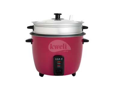 IQRA 1.8-liter Rice Cooker with Steamer IQRC18ST, Red, 700 watts Rice Cookers Rice Cooker 4