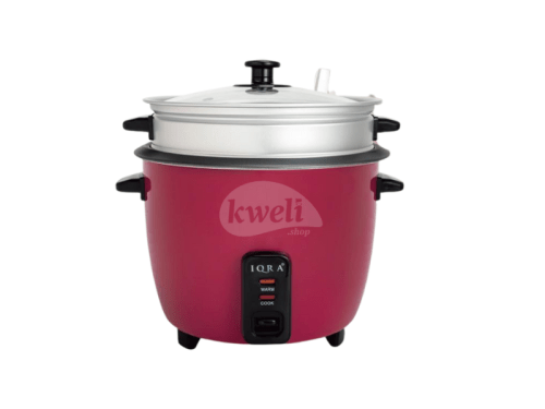 IQRA 1.8-liter Rice Cooker with Steamer IQRC18ST, Red, 700 watts Rice Cookers Rice Cooker 2