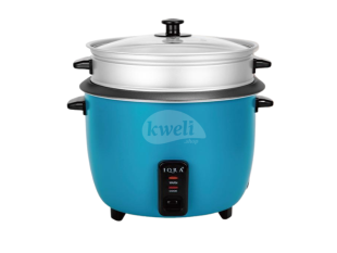 IQRA 2.8-liter Rice Cooker with Steamer IQRC28ST, Blue, 1,000 watts Rice Cookers Rice Cooker