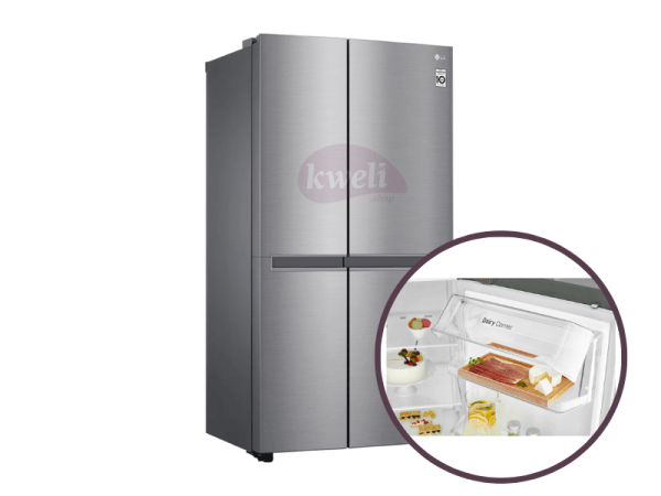 LG 649-Litre Refrigerator GC-B257JLYL; Side By Side Refrigerator, Multi Air Flow,  Smart Diagnosis™, Total No Frost