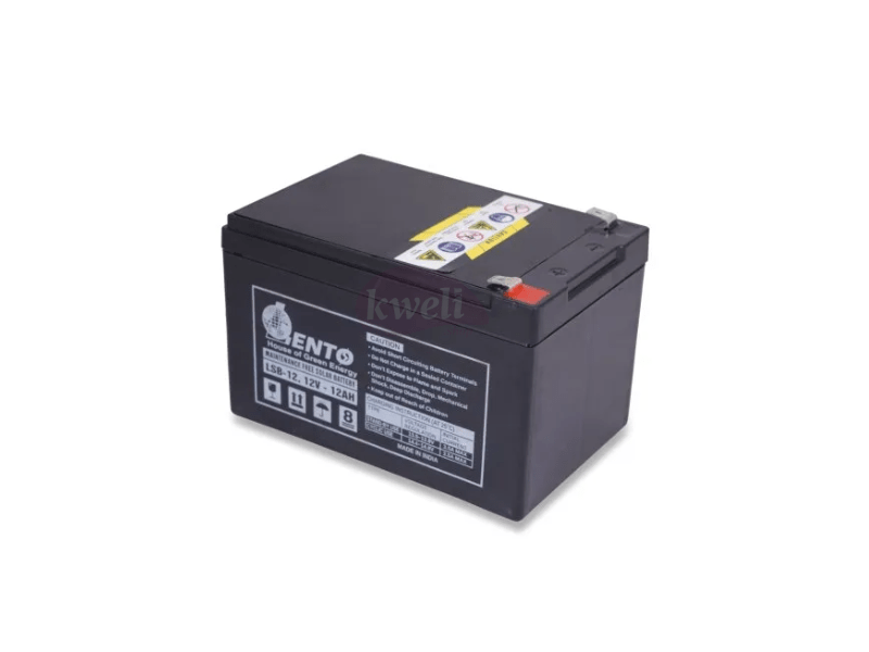 Lento 12AH 12V 144Wh Sealed Maintenance Free VLRA Battery, Made in India Deep Cycle Batteries (Maintenance Free) 2