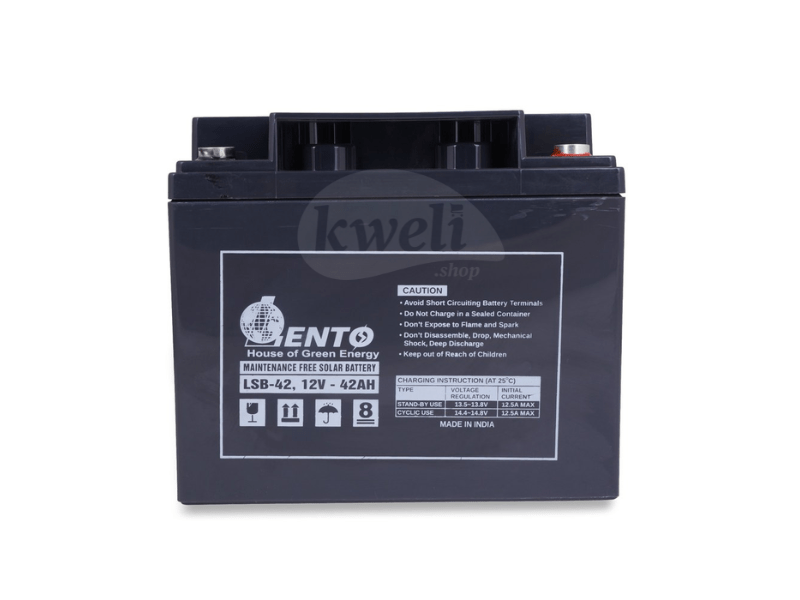 Lento 42AH 12V 504Wh Deep Cycle Sealed Maintenance-free VLRA Battery, Made in India Deep Cycle Batteries (Maintenance Free) 4