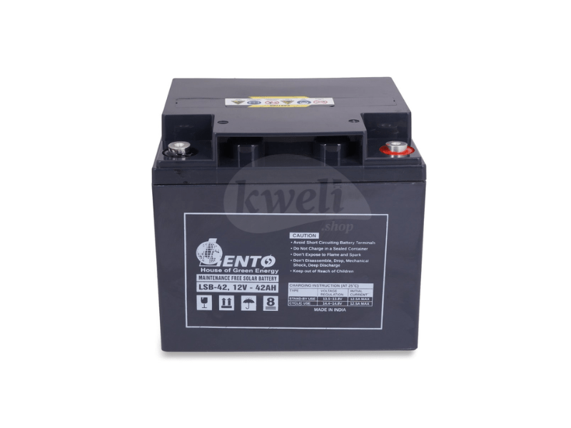 Lento 42AH 12V 504Wh Deep Cycle Sealed Maintenance-free VLRA Battery, Made in India Deep Cycle Batteries (Maintenance Free) 3
