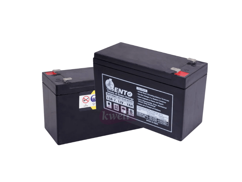 Lento 7AH 12V 84Wh Sealed Maintenance Free VLRA Battery, Made in India Deep Cycle Batteries (Maintenance Free) 3