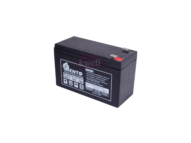 Lento 7AH 12V 84Wh Sealed Maintenance Free VLRA Battery, Made in India Sealed Maintenance Free (SMF) VRLA Batteries 2